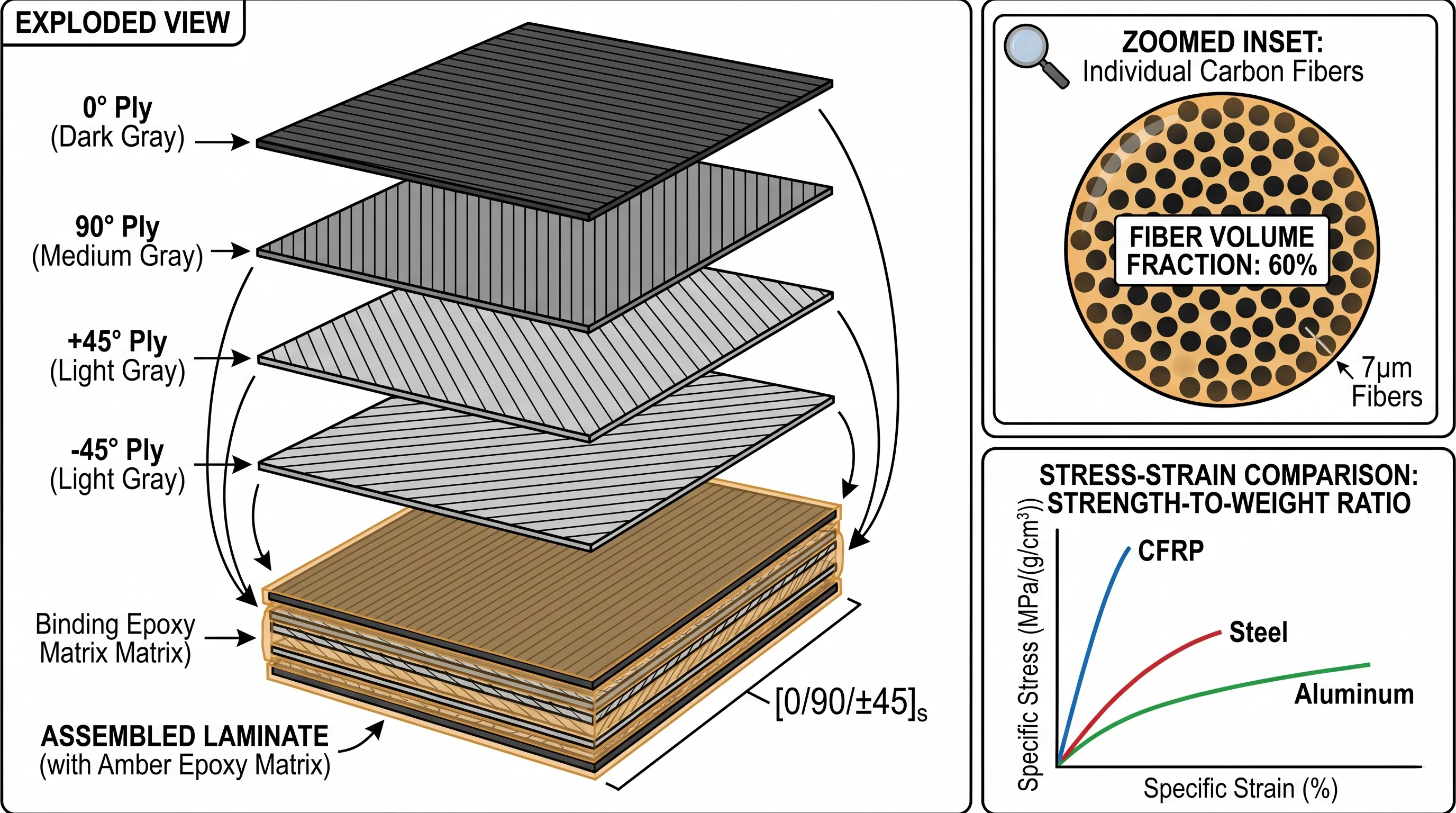 Laminato composito in fibra di carbonio