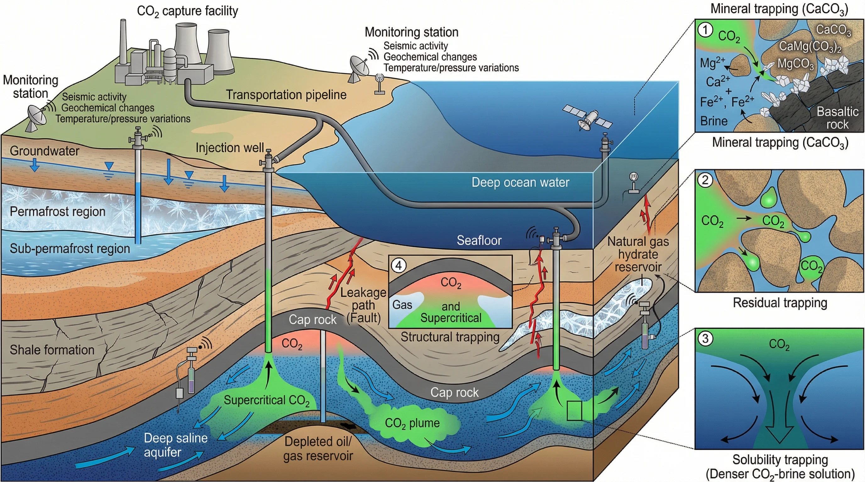 Sistema di cattura e stoccaggio geologico del carbonio