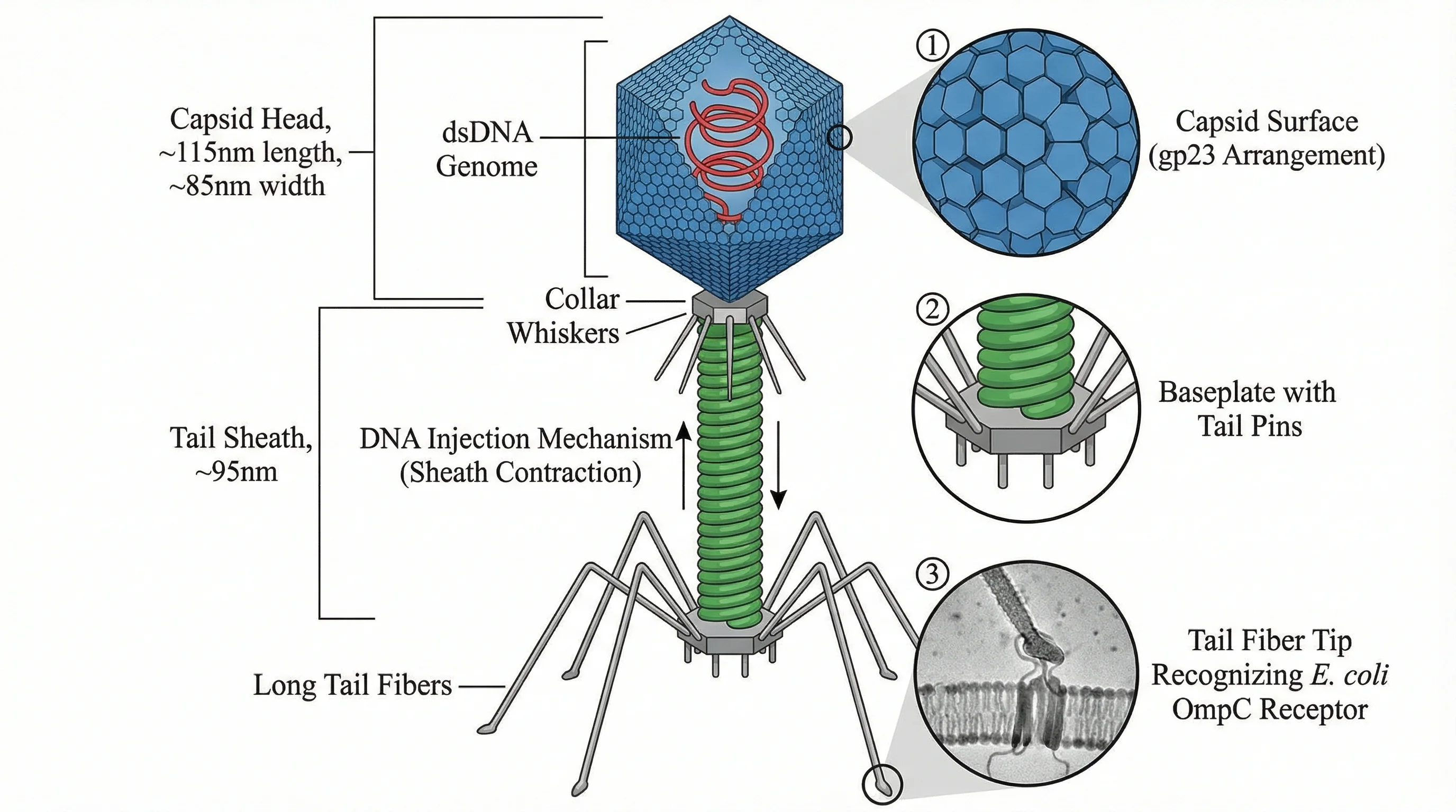 Struttura del batteriofago T4
