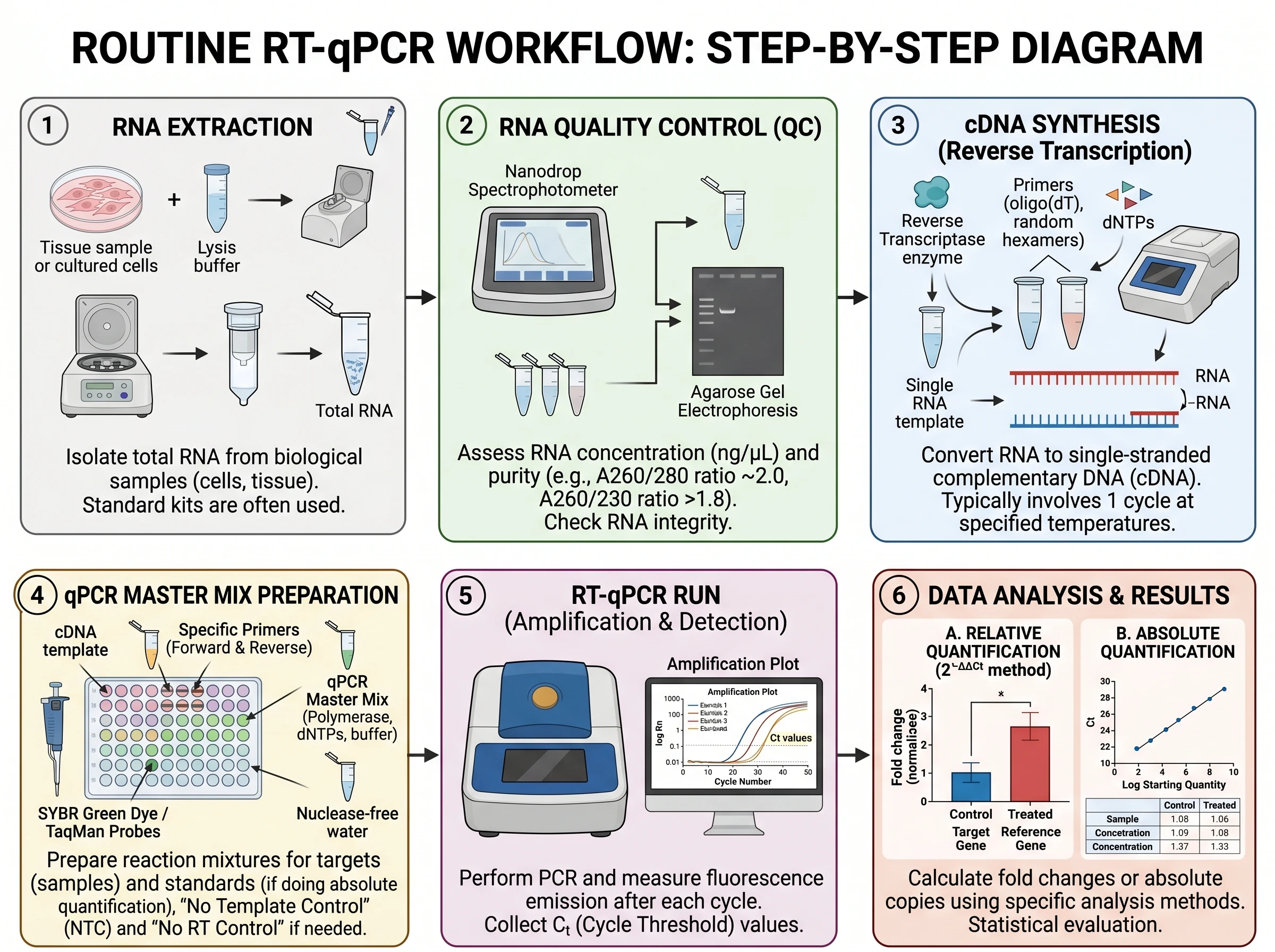 Nano Banana 2 RT-qPCR workflow scientific figure example