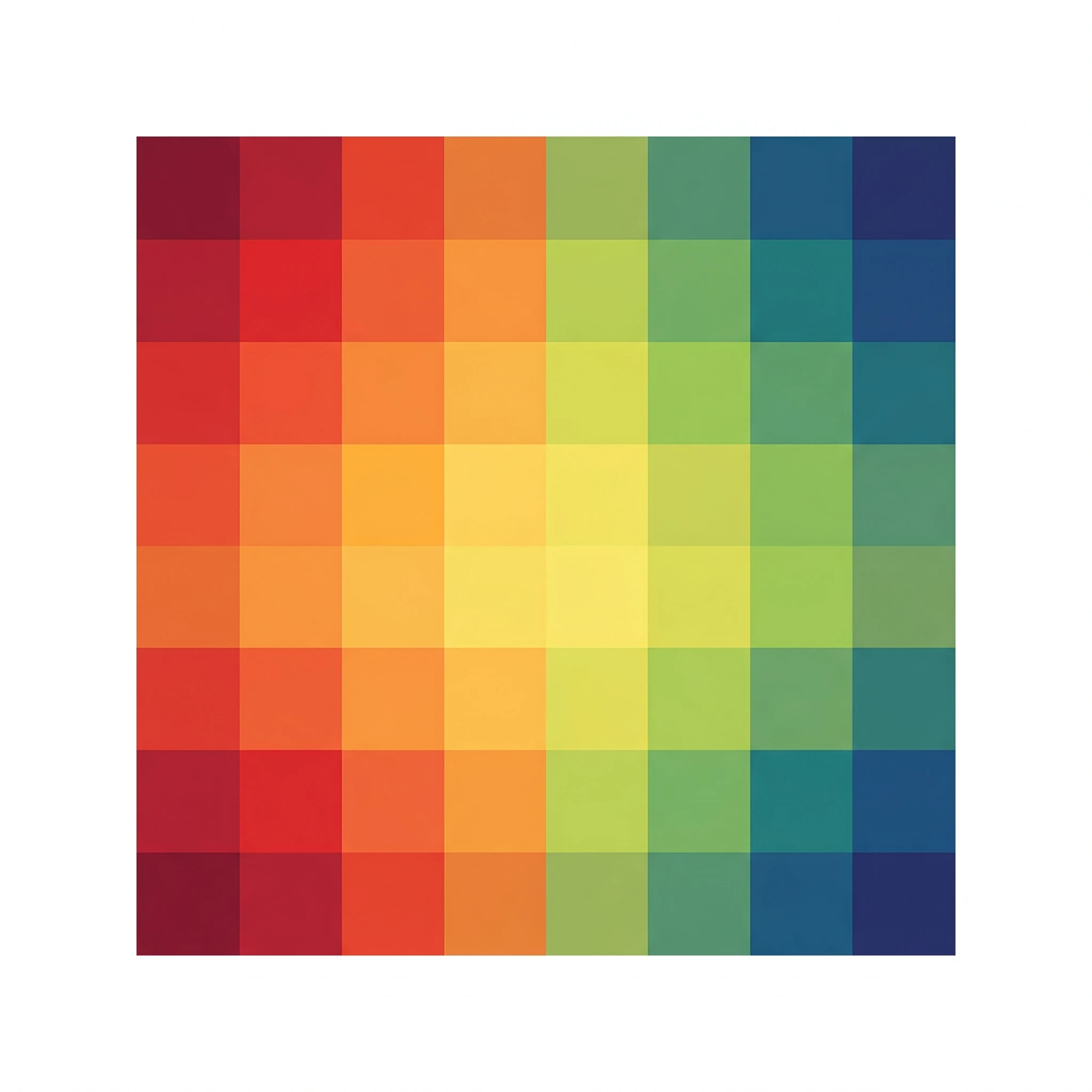 Icon of a basic heat map color grid in a warm-to-cool scale (Figure generated with SciFig)