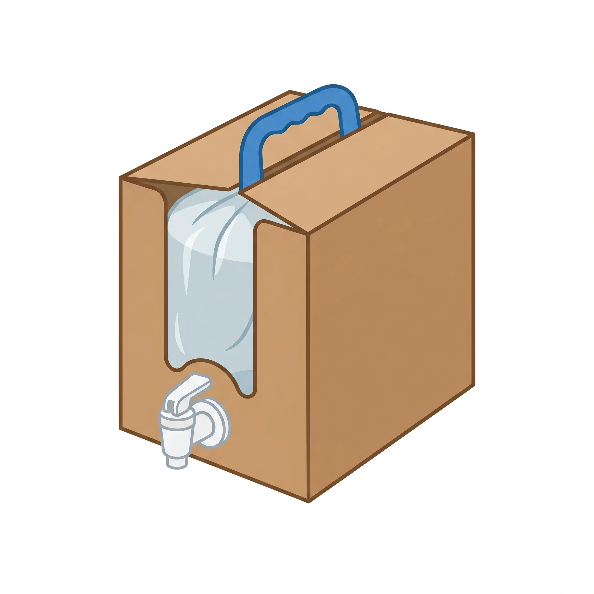 Icon of a 5-gallon water jug style cubitainer with a handle (Figure generated with SciFig)