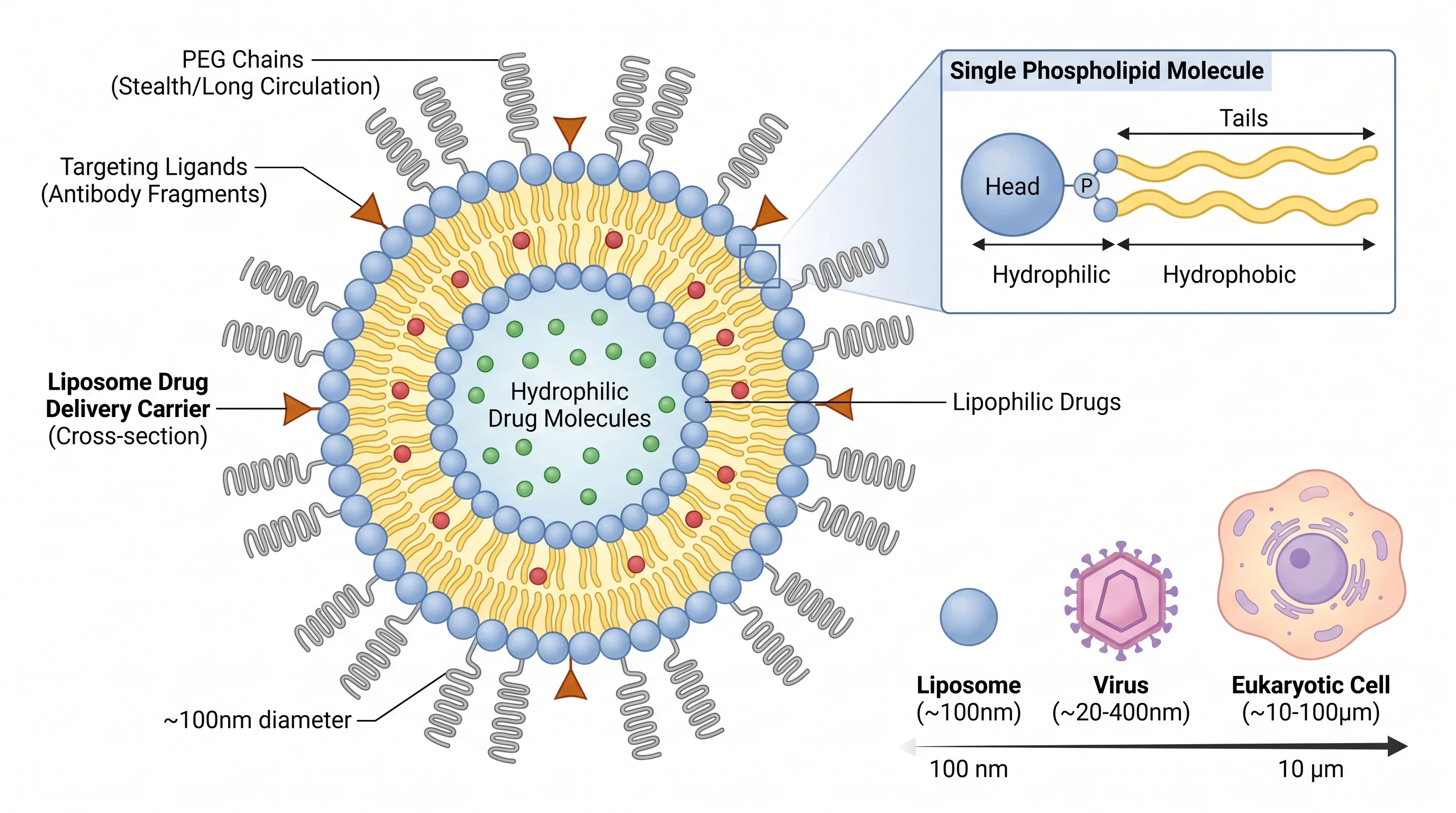 生成结果：标注完整的脂质体（liposome）剖面图